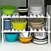 Ferty 2 Tier Multifunctional Storage Rack, Expandable Under Sink Organizer Adjustable and Steel Pipes for Kitchen, Bathroom, Cabinet and Garden [ US Stock ]