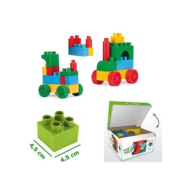 Wader 102 Blocks Bausteine Mega Bloxs in Aufbewahrungsbox bunt Kleinkinder – Bild 3