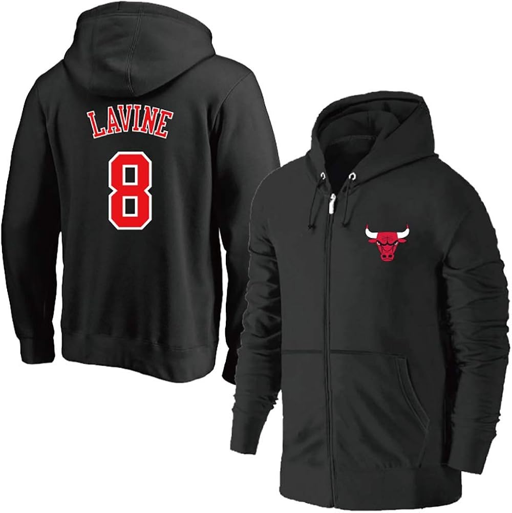 Zach LaVine 8 Zipper Pullover Basketball Training Hoodie, Chicago