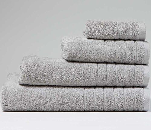 linenHall Luxury 650gsm Silver Grey Towel Range (Face Towel 30cm x 30cm (Pack of 6pcs)