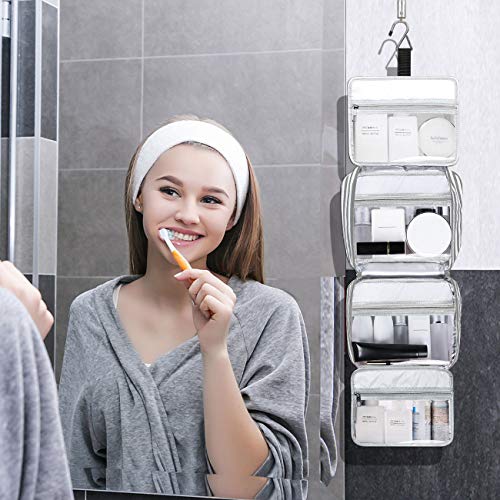 Hanging Travel Toiletry Bag,Large Capacity Cosmetic Travel Toiletry Organizer for Women with 4 Compartments & 1 Sturdy Hook,Perfect for Travel/Daily Use/Valentine Gifts for Her/Women 2 Hanging Travel Toiletry Bag,Large Capacity Cosmetic Travel Toiletry Organizer for Women with 4 Compartments & 1 Sturdy Hook,Perfect for Travel/Daily Use/Valentine Gifts for Her/Women