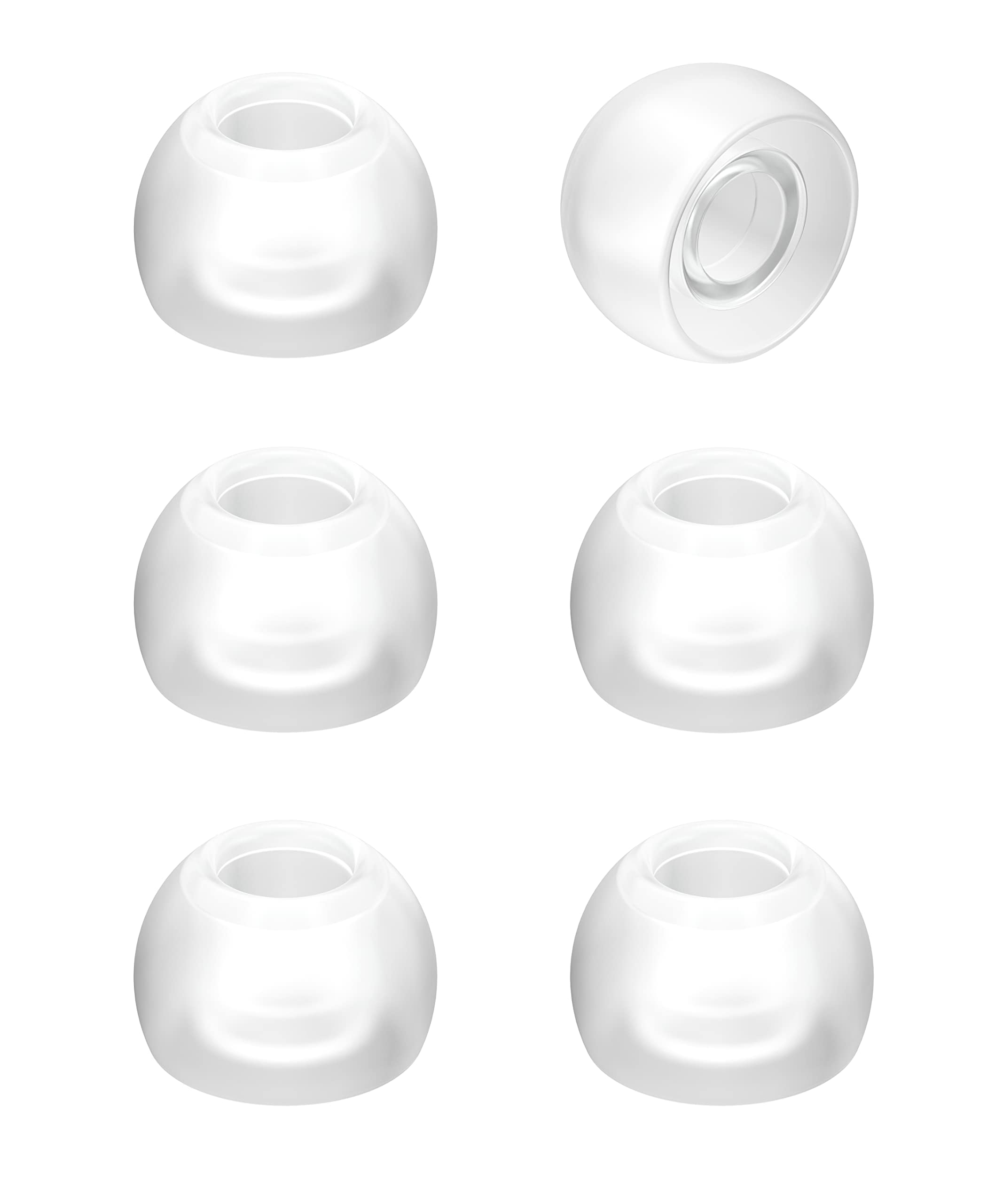 JVC EP-FX2S-B Medium Silicone Replacement Earpieces (3 Pairs) for JVC Earbuds - M size - (White)