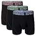 Separatec Men's 3 Pack Soft Bamboo Fiber Separate Pouches Boxer Briefs(Black,L)