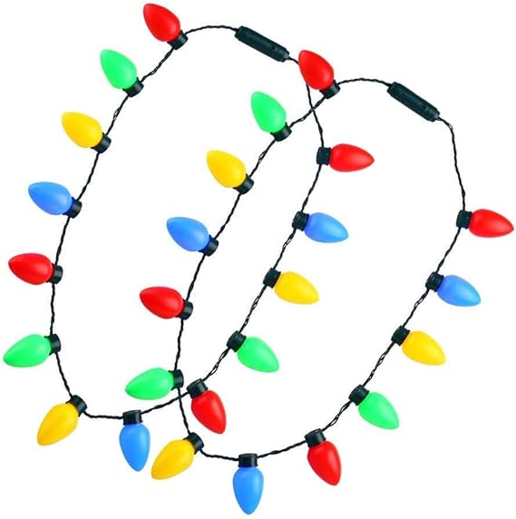 Towinle 2 Stücke Weihnachts Lichterkette zum Umhängen Weihnachten