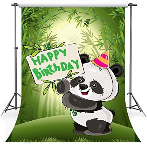 F Fun Soul 5x7フィート バースデー背景幕 パンダ バンブー写真背景 コットン生地 ベビーシャワー 誕生日パーティー 数量限定アウトレット最安価格 スタジオ 写真 ビデオ Lyfs581 バナー 小道具