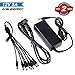 ABLEGRID Charger Compatible with Security Camera 12V 5A 60W 2-Prong Plug AC to DC 2.5x5.5mm w/8-Way Power Splitter Cable Power Supply for CCTV Security Camera DVR, LED Strip Lights