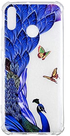 Huawei Y9 2019 Case, Anti-Scratch Soft Ultra Thin Varnish Gel TPU Transparent Cover Flexible Silicone Lightweight Shell Shock-Absorption Slim Shockproof for Huawei Y9 2019/Enjoy 9 Plus (peacock)
