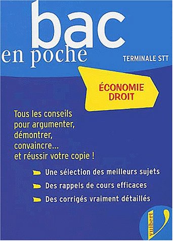 Économie, droit, terminale STT