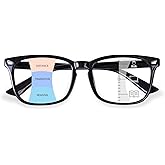 OPTOFENDY Progressive Multifocal Reading Glasses for Women Men, Anti Glare/Eyestrain Blue Light Blocking Computer Readers
