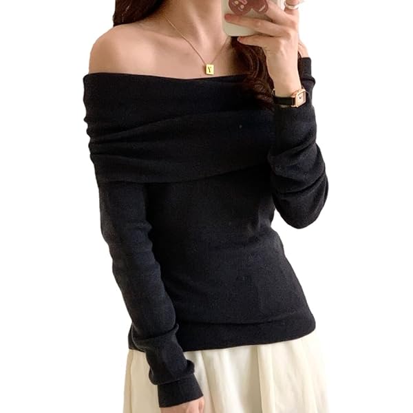 Off The Shoulder Sweater Top Sheer Sweater Off The Shoulder