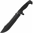 SOG Jungle Primitive Fixed Blade- Field and Camping Tactical Machete with Sheath for Clearing Brush, Full Tang Survival Knife 15.3 Inches (F03TN-CP), Steel,Black