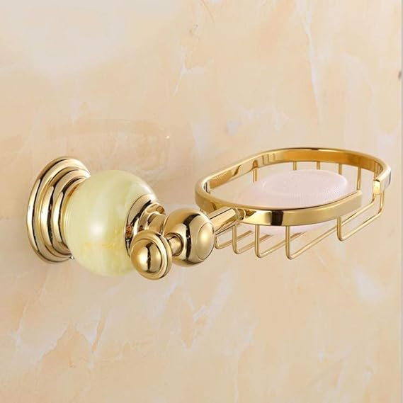 Accesorios de baño baño chapado en oro Jabón Red Jade Barra de jabón de