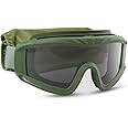 xaegistac Airsoft Goggles Tactical Safety Goggles Anti Fog Glasses Hunting Cycling