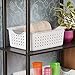 Sterilite Medium Ultra Basket, Closet Organizer Bin, Cabinets, Pantry, Shelving and Countertop Space, Open Container, White, 1-Pack