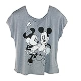 Disney Women's Plus Size Mickey and Minnie Mouse Tee, 3XL, Grey