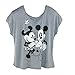 Disney Women's Plus Size Mickey and Minnie Mouse Tee, 3XL, Grey