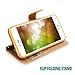 Cellularvilla Shiny Diamond Bling Glitter [Credit Card Holder Slot] Protective Pu Leather Wallet Case Cover Compatible with Apple iPhone 6 / iPhone 6s - Gold