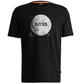 BOSS Mens Moon Logo Cotton T-Shirt