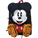 Disney Mickey Mouse Backpack Front Body 16" with 3-Zipper Pockets