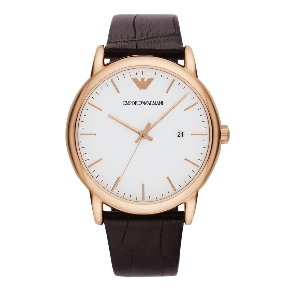 Emporio Armani Automatic Self-Winding Dress Watch with Stainless Steel Or Leather Band