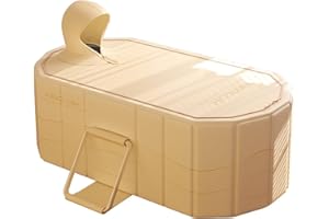 HOUTCLORT Foldable Bathtub for Adult Large 59'in Foldable Collapsible tub Portable Bathtub for Bathroom Folding SPA Tub for Shower Stall, Ideal for Small Spaces - Quick, Effortless Folding Bathtub