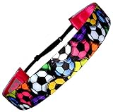 RazzyRoo Headbands Adjustable Non Slip Soccer Headband TRUE COLORS