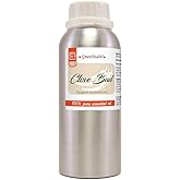 Clove Bud Essential Oil – 8 fl oz (237 ml) Aluminum Bottle w/Plug Cap – 100% Pure & Natural Essential Oil – Strong Warm Aroma for Relaxation, Energy & DIY – GreenHealth