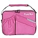 PlanetBox LAUNCH Eco-Friendly Stainless Steel Bento Lunch Box with 3 Compartments for Adults and Kids - Pink Carry Bag with Woodland Fairies Magnets