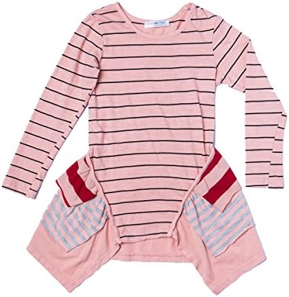 Joah Love Big Girls' Kira Stripe Tunic in Ribbon, 12