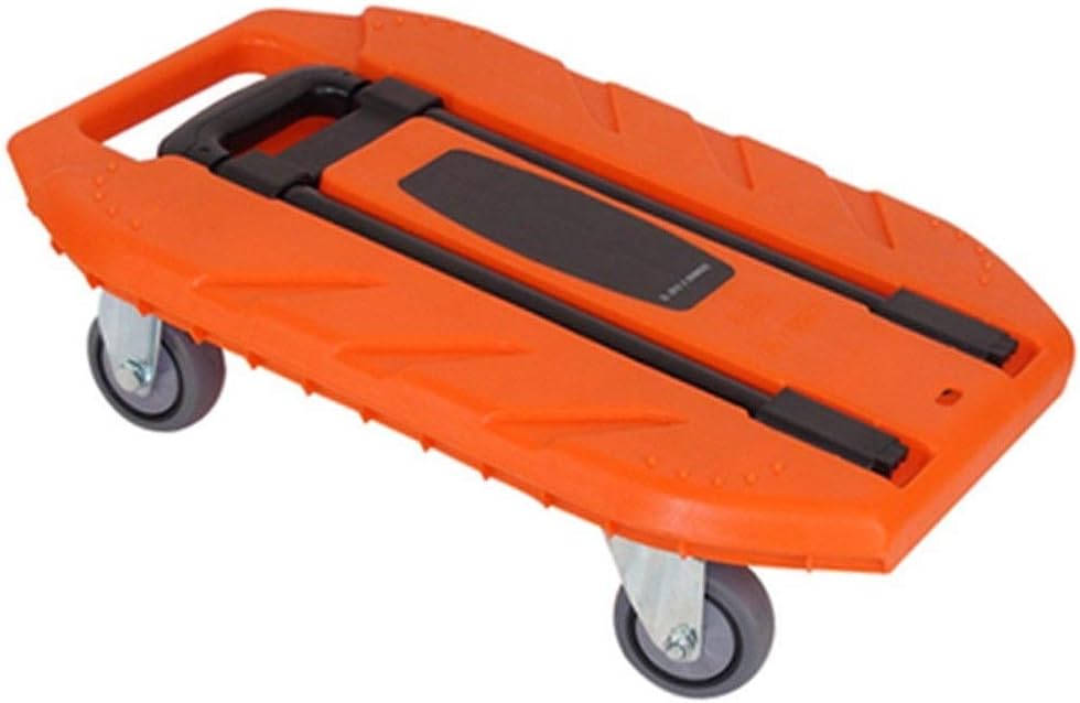 Forklifts Trolley Orange Folding Cart Home Truck Load-Bearing 400kg Portable Shopping Trailer Hand Luggage Cart (Color : A, Size : 503516.1cm)