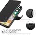 iPhone X Wallet Case, iPhone 10 Case, TUCCH Premium PU Leather Flip Folio Case with Card Slot, Cash Clip, Stand Holder and Magnetic Closure [TPU Shockproof Interior Protective Case], 5.8 Inch, Black