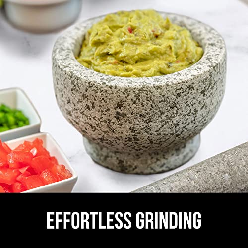 Gorilla Grip 100 Granite Slip Resistant Mortar and Pestle Set, Stone