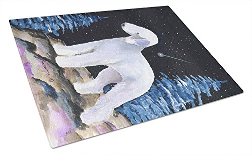 Caroline's Treasures SS8455LCB Starry Night Bedlington Terrier Glass Cutting Bo…