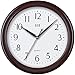hito Modern Extra Large Silent Non-ticking Wall Clock- Glass Cover (13 inches, Wood Grain)