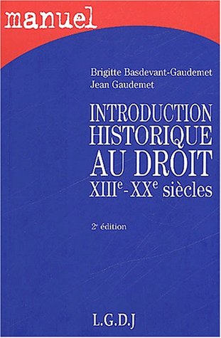 Introduction historique au droit