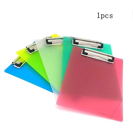 Ogquaton Pack Of 1 A4 Plastic Clipboard Translucent Folder Board