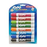 EXPO 1743032  Low-Odor Dry Erase Markers, Chisel Tip, Fashion Colors, 8-Count