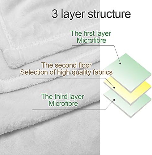 YISUMEI Blanket Soft Flannel Soft Fleece Blanket Bed Throw Sloth Wood Grain Galaxy, Polyester, White, 75x100 cm - Image 3