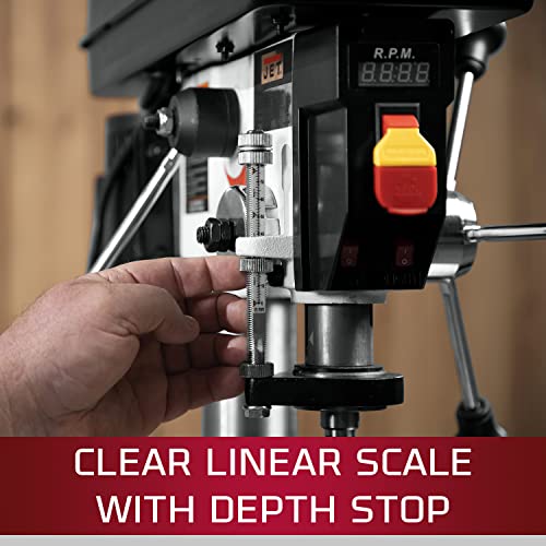 JET JWDP12, 12Inch Benchtop Drill Press, 1/2HP, 1Ph 115V (716000