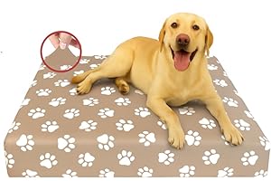 DUKE&LEFTY PetBed Slipcover-Stretch Soft Petbed Cover-Universal-Easy to Remove (Zipper Free)-Tan/Large
