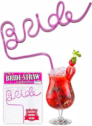 Bride straw for Bachelorette Party Drinking Straws - Fun Night Out Props - Fun Shape Bachelorette Straws Perfect For Hen Party Naughty Party