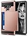 Vofolen Sliding Cover for Galaxy Note 9 Case Wallet Case Credit Card Holder ID Slot Heavy Duty Protection Dual Layer Protective Hard Shell Hybrid Bumper Armor Case for Samsung Galaxy Note 9 Rose Gold