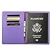 SanSiDo RFID Blocking PU Leather Passport Cover Passport Holder Travel Wallet Passport Wallet Case (Purple)
