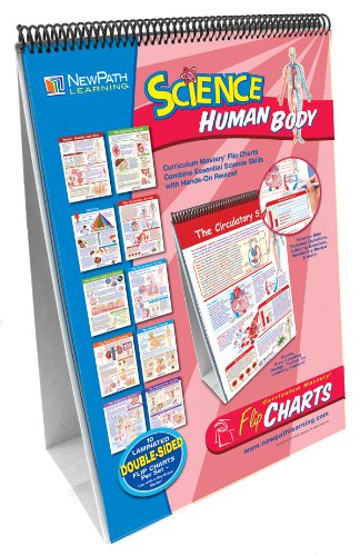 NewPath Learning 10 Piece Human Body Science Curriculum Mastery Flip Chart Set, Grade 6-10