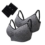 CHJPro Women's Seamless Wire-Free Nursing Bra Comfort Sleep Bralette for pregnant and breastfeeding women,2Pack/3Pack