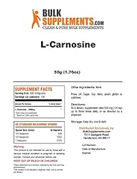 bulksupplements L-Carnosine en polvo puro, 1