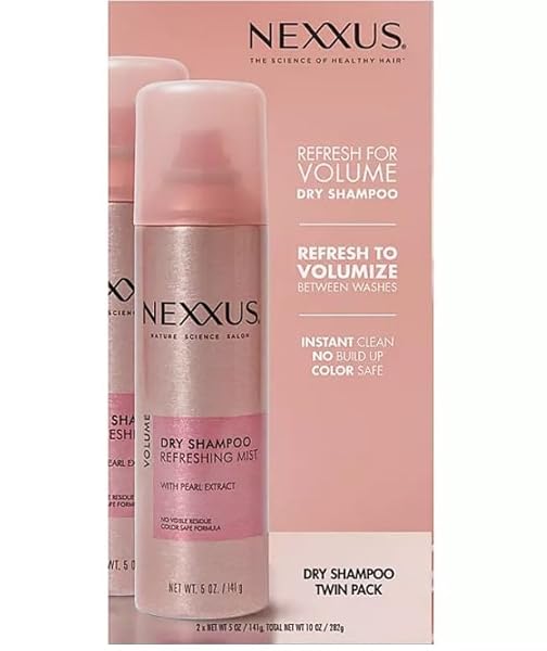 NEXXUS DRY SHAMPOO REFRESHING MIST WITH PEARL EXTRACT, 2 PACK, 0.5 OZ EACH