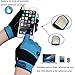 KUPEERS Cycling Gloves Touch Screen Cycling Gloves Road Racing Bicycle Gloves Windproof Cycling Gel Pad Riding Gloves Velcro Design Unisex Cycling Gloves(Black&Blue)