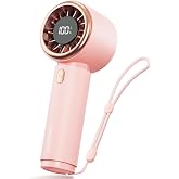 SWEETFULL Portable Handheld Fan, Mini Rechargeable Personal Hand Fan | Strong Airflow, Pocket-Sized, Up to 12H, 5 Speeds, Qui