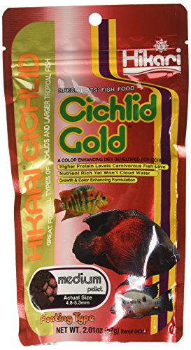 HIKARI 2-Ounce Cichlid Gold Floating Pellets for Pets, Medium